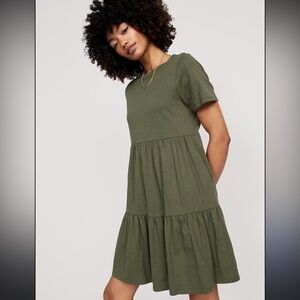 Old Navy Olive Green Tiered Dress